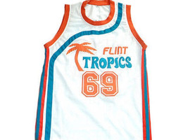 Downtown #69 Flint Tropics Semi Pro Movie Basketball Jersey White Any Size image 1