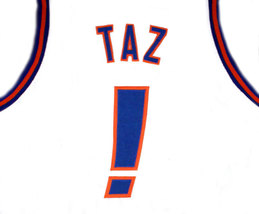 Taz ! Tune Squad Space Jam Basketball Jersey White Any Size image 2