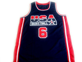 Patrick Ewing #6 Team Usa Basketball Jersey Navy Blue Any Size image 1
