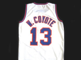 Wile E. Coyote #13 Tune Squad Space Jam Movie Basketball Jersey White Any Size image 4