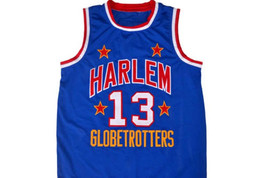 Wilt Chamberlain Custom Harlem Globetrotters Basketball Jersey Blue Any Size image 1