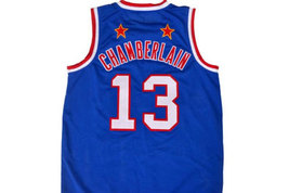 Wilt Chamberlain Custom Harlem Globetrotters Basketball Jersey Blue Any Size image 2