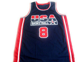 Scottie Pippen #8 Team USA Basketball Jersey Navy Blue Any Size image 1