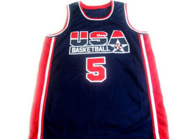 David Robinson #5 Team USA Basketball Jersey Navy Blue Any Size image 1