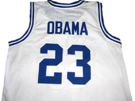 Barack Obama #23 Punahou High School Basketball Jersey White Any Size image 2