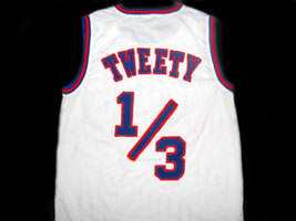 Tweety Bird #1/3 Tune Squad Space Jam Movie Basketball Jersey White Any Size image 4