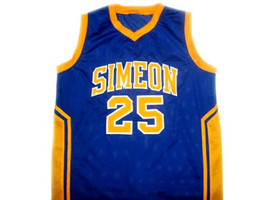 Ben Wilson #25 Simeon High School Basketball Jersey Blue Any Size image 1