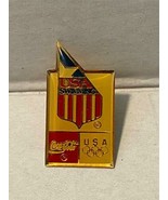 Coca Cola USA Olympic Swimming Souvenir Collectable  Hat / Lapel Barcelo... - $7.91