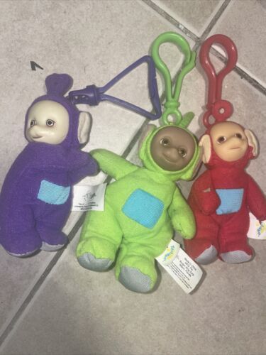 1999 Burger King Teletubbies Plush Dolls Lot of 3 - Fast Food