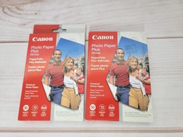 Lot of 2 Canon Photo Paper Plus Glossy 50 Sheets (4x6) NEW Sealed 1 Opened - $9.49