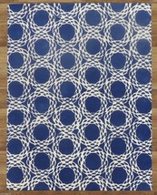 Arabesque Scroll Blue 5&#39; x 8&#39;  Handmade 100% Wool Area Rug 2000-Now and ... - $369.00