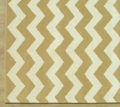 Chevron Zig Zag Taupe Wheat 8' x 10' Handmade Transitional Wool Area Rug Carpet - $599.00
