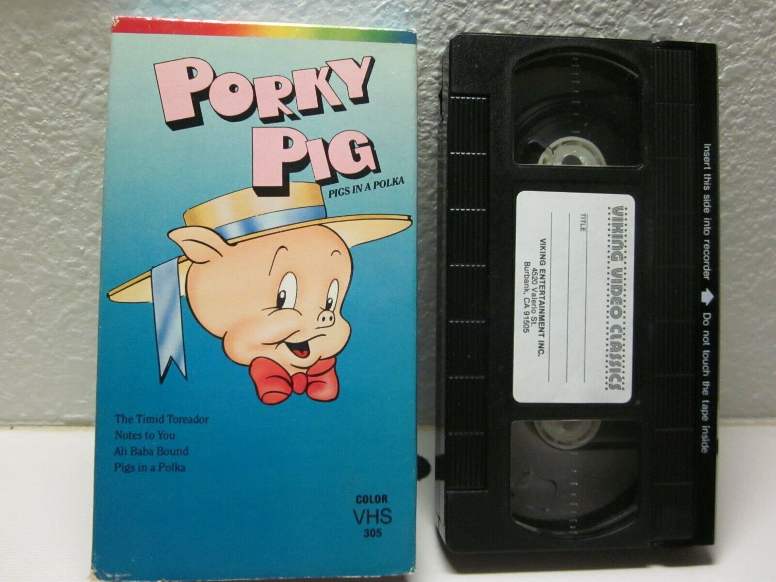 Porky Pig Animated Cartoons Pigs in a Polka Vintage VHS Tape Vintage ...