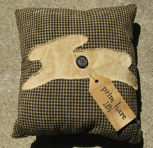 Prim Hare Pillow with Tag 3916 Black  - $12.95