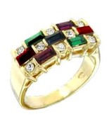 Swarovski Crystal Multi Colored  Ring Size Choice - $32.50