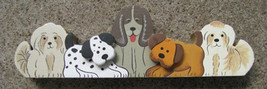 Wood Block  - WD186A - 5 Dogs - $2.95