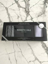 Kenneth Cole Set of 4 Crew Socks Black White Grey Striped - $69.27