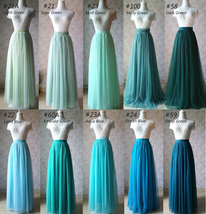 DARK GREEN High Waisted Tulle Maxi Skirt Plus Size Bridesmaid Tulle Maxi Skirt image 10