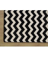 Large Hand tufted Chevron Black and White 9&#39; x 12&#39; Transitional Woolen A... - $729.00