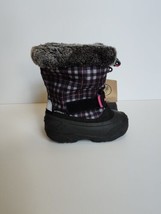 Kamik Mini T Snow Boots Toddler Girls 9 Black Pink Waterproof NEW - $40.46