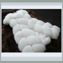 Many Colors Fashion Long Hair Raccoon Dog Fox Fur Long Sleeveless Faux Fur Vest image 1