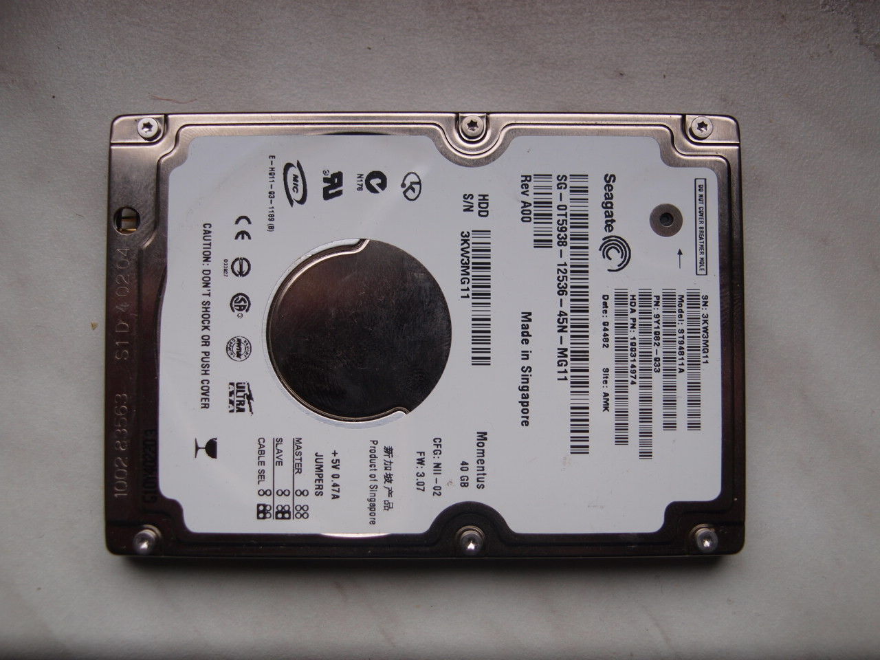 Seagate Momentus Laptop Hard Drive St94811 A and 50 similar items