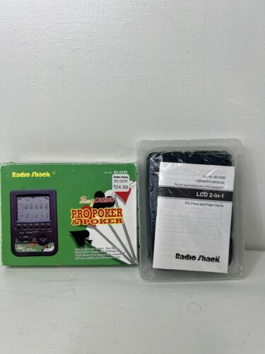 Radio Shack Deluxe 2 Player Handheld Poker Game 60-2670, TESTED