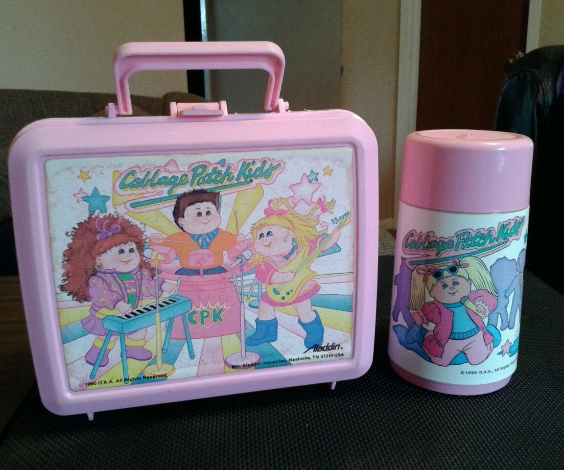 1985 Cabbage Patch Kids Plastic Lunchbox with Thermos