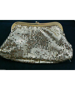 Vintage Whiting &amp; Davis Gold Metal Mesh small Evening Clutch Purse Bag USA - $95.00