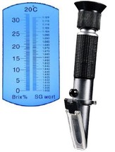 Beer Wort and Wine Refractometer, Dual Scale - Specific Gravity and Brix, rep... - $29.40