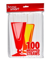 M00804 MOREZMORE 50 Plastic Drinking Straws RED THIN 17.8 cm Long 3.2 mm Dia