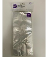 Brand New Sealed Wilton 1912-1240 Clear Tall Treat Party Bags, 4&quot; × 9.5” - $4.99