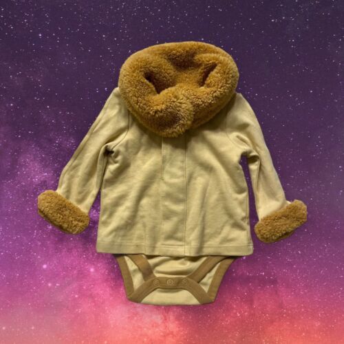 Yoda Star Wars Disney Baby Size 6-9M Fuzzy Collar and Sleeves Brown Yoda  Outfit - $9.89