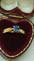 Estate Vintage 14k Gold .25ct Blue Natural Kashmir Sapphire  Ring - $855.00