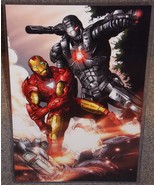 Marvel Iron Man &amp; War Machine Glossy Print 11 x 17 In hard Plastic Sleeve - $24.99