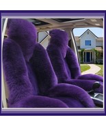 Fluffy Purple Haze Luxury Australian Lambskin Woolen Fur Seat Cover Prot... - $245.66