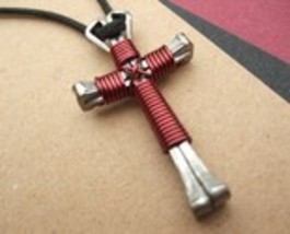 Buy 1 get 1 free Magenta Disciples cross  handcrafted necklace,brand new  - $9.49