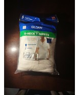 Gildan Men&#39;s V-Neck T-Shirts, Multipack, White (6-Pack), Small - $22.65