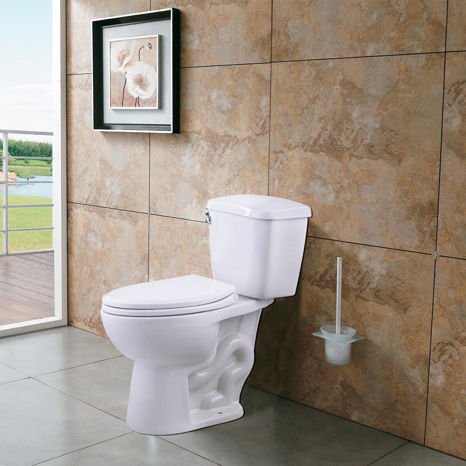 Bemis Radiance Heated Elongated Closed Front Toilet Seat in White