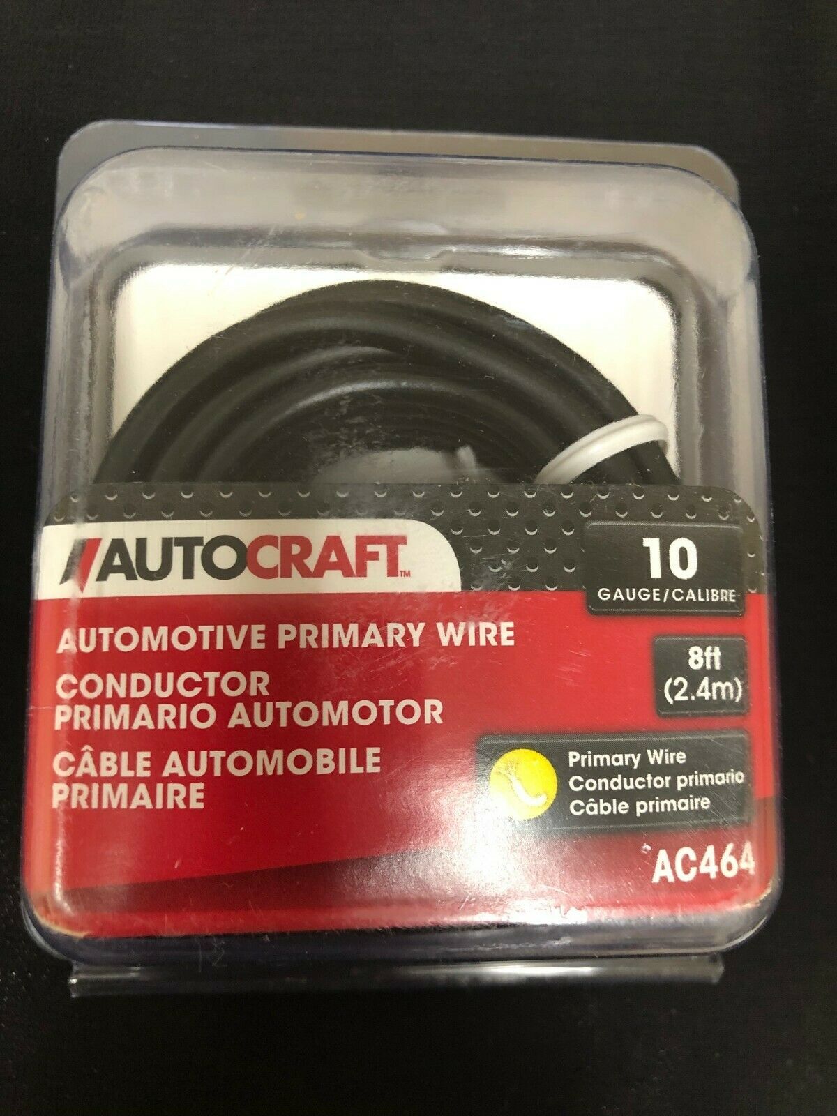 AutoCraft Automotive Primary Wire 18 Gauge, 40 ft, Red, AC469