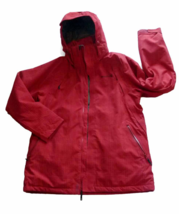 MERRELL Opti-Shell / Opti-Warm Jacket Womens Large Removable Hood Red Pl... - $35.00