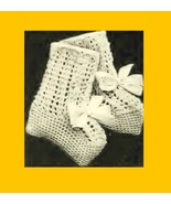 Infant&#39;s Knitted Booties 2. Vintage Crochet Pattern for Baby Shoes. PDF ... - $2.50