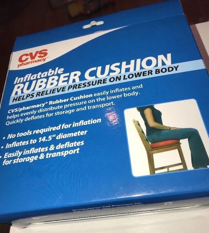 CVS Pharmacy NEW! Inflatable RUBBER CUSHION 14.5" Diameter Easily