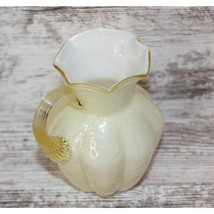 Vintage Fenton Glass Small Pitcher Creamer MCM Art Glass Applied Handle ... - $54.95