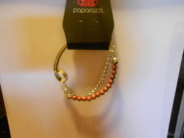 Paparazzi Stretch Bracelet (new) UNIQUE-CURVED BAR &amp; DOUBLE STRAND-BROWN... - $5.88