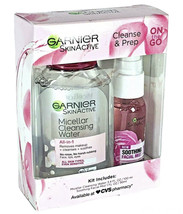 Garnier SkinActive Cleanse &amp; Prep On the Go Micellar Cleansing Water/Fac... - $12.86