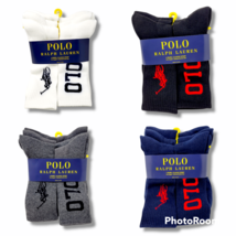 Polo Ralph Lauren Sport Crew Sock 6-Pack White Black Grey Navy BIG PONY ... - $28.04