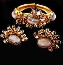 Stunning Juliana Bracelet earrings - 1950&#39;s Givre rhinestone clamper bra... - $395.00