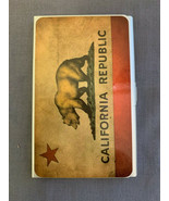 Business Card Holder Light Weight Anodized Aluminum California Bear - $12.95
