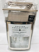 Levinsohn Cotton Collection TWIN Size Tailored Bed Skirt Canvas BBB21615CANV01 - $24.65